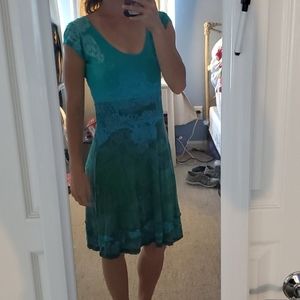 Green/blue summer dress